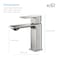 Kibi Mirage Single Handle Bathroom Vanity Sink Faucet with Pop Up Drain C-KBF1001BN-KPW100BN - alternate 5